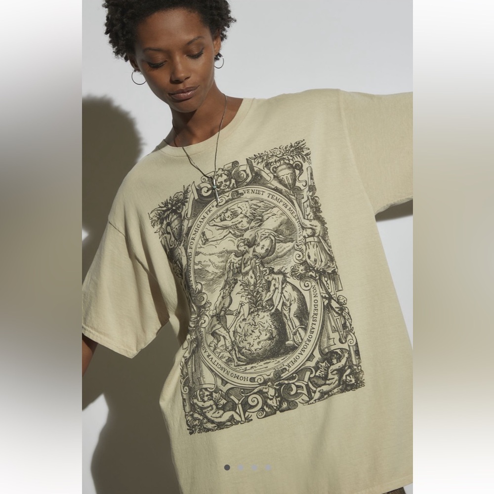 Urban Outfitters Romantic Art Graphic T-Shirt Dress
